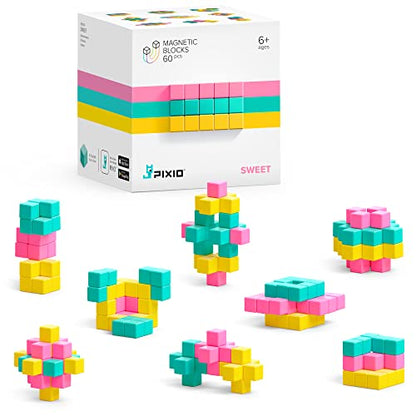 Mini Magnetic Blocks for Kids 6+ Ages (60 count)