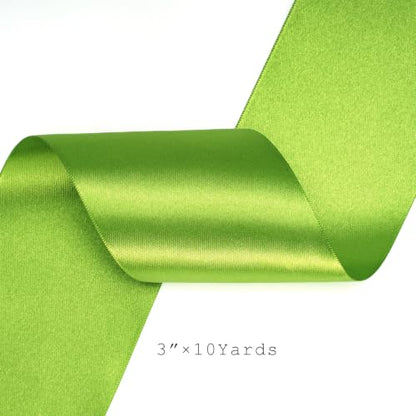 Lime Green Ribbon 3 Inch x 10 Yards Double Faced