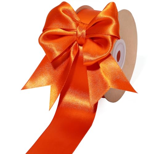 Orange Satin Ribbon 1.5 inch x 50 Yards