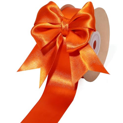Orange Satin Ribbon 1.5 inch x 50 Yards