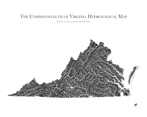 Hydrological River Map of Virginia