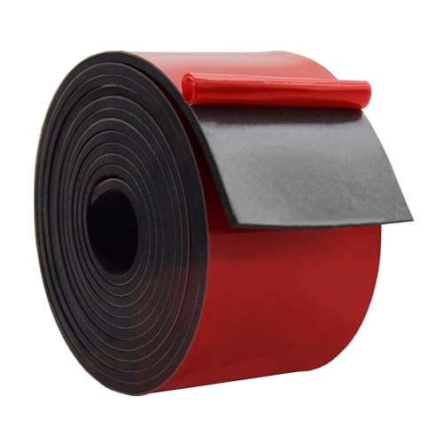 Solid Neoprene Rubber Strips with Adhesive Backing 1 (10 Foot)