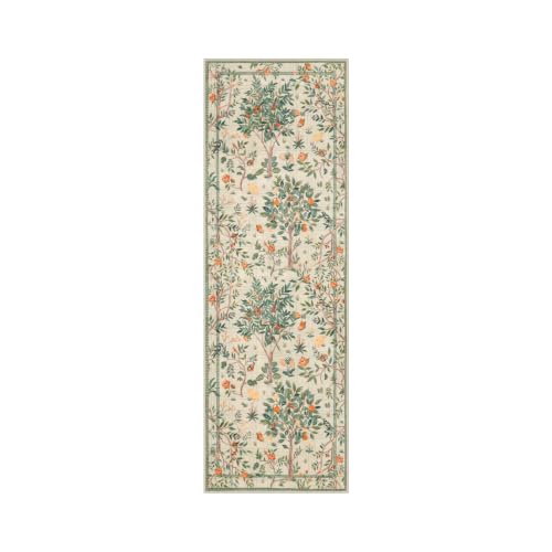 Boho Floral Washable Runner Rug 2x6 (2 Sq Ft)