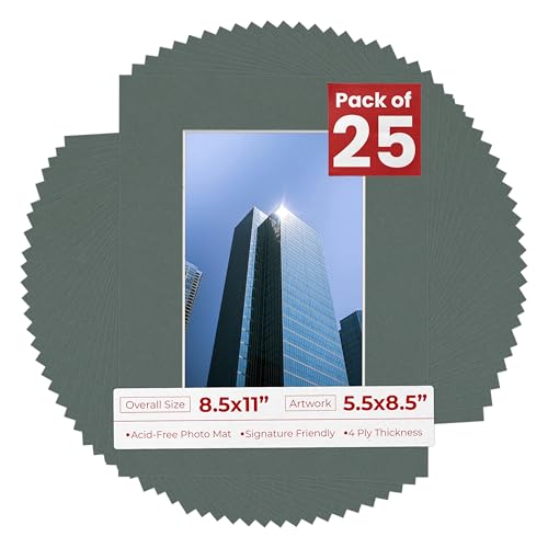 5.5x8.5 Mat for 8.5x11 Frame (25 Count)
