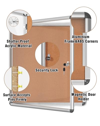 28"x26" Enclosed Bulletin Board