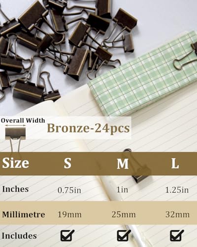 Assorted Binder Clips 0.75