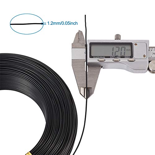 459 Feet 17 Gauge Aluminum Wire Black Bendable Metal Craft Wire for Beading Jewelry Craft Making