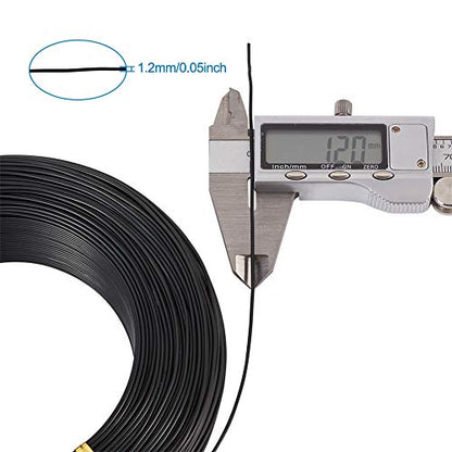 459 Feet 17 Gauge Aluminum Wire Black Bendable Metal Craft Wire for Beading Jewelry Craft Making