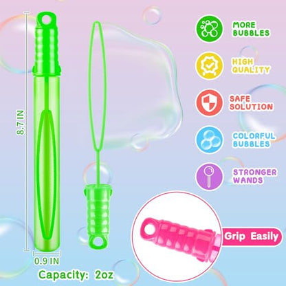 Bubble Wands 66 Piece in 6 Colors (4 Ounce)