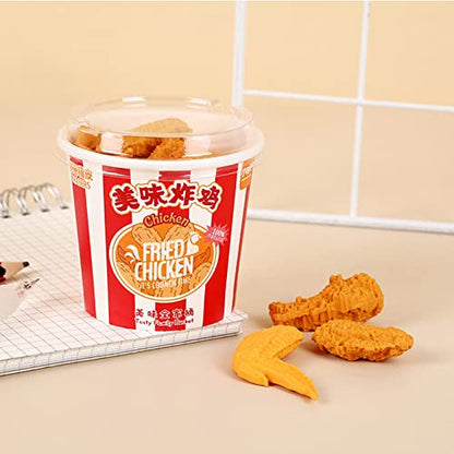 Food Erasers 27 Pack Fried Chicken Desk Pet Erasers for Kids Cute Fun School Supplies Prize Gifts Party Favors (27 个)