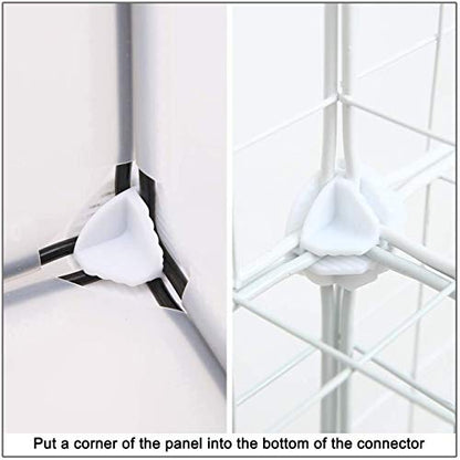 Wire Cube Plastic Connector 50Pcs Wire Grid Cube Organizer Connector for Modular Closet Storage Organizer and Wire Shelving