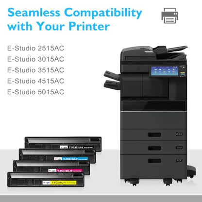 TFC415U T FC415U Toner Cartridge High Yield Replacement for Toshiba (4 Count)