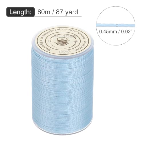 Waxed Cord 0.45mm Waxed Thread 87 Yard Wax String Leather Cord for Bracelet Making