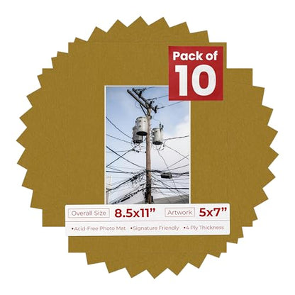 5x7 Mat for 8.5x11 Frame (10 Count)