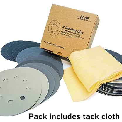 5 inch Wet Dry Sanding Discs Hook & Loop 54 pcs