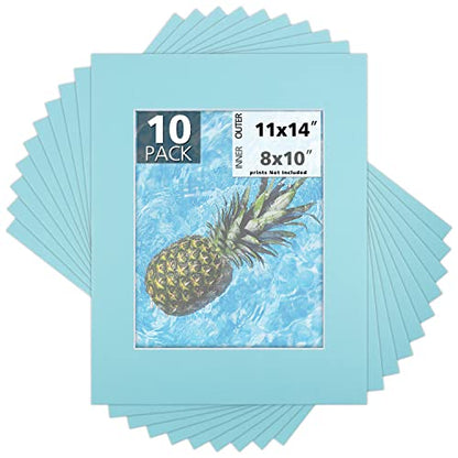 Mat Board Center 10 Pack 11x14 Photo Mats for 8x10 Picture (10 Count)