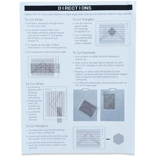 Quarter Cut Slotted Ruler Template for Quilting and Sewing Quilt Strip Rulers for Fabric Precise Cutting with 1Pack Nonslip Self Adhesive Silicone Grips