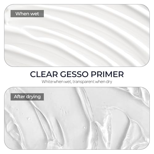 Large Clear Gesso Primer for Acrylic Painting (42.4 Fl Oz)