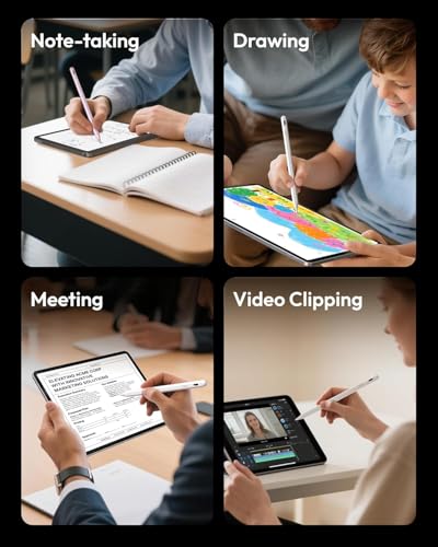 iPad Pencil A8 Stylus Pen for iPad 2018+ Palm Rejection&Magnetic
