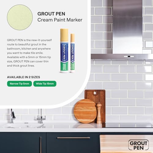 Grout Pen Cream Tile Grout Paint Marker (2 Count)