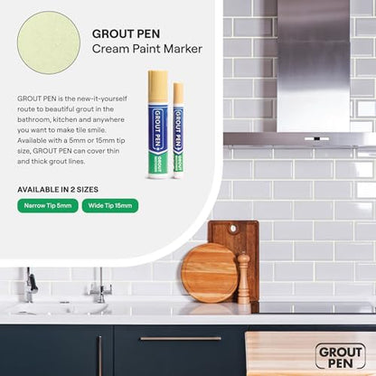 Grout Pen Cream Tile Grout Paint Marker (2 Count)