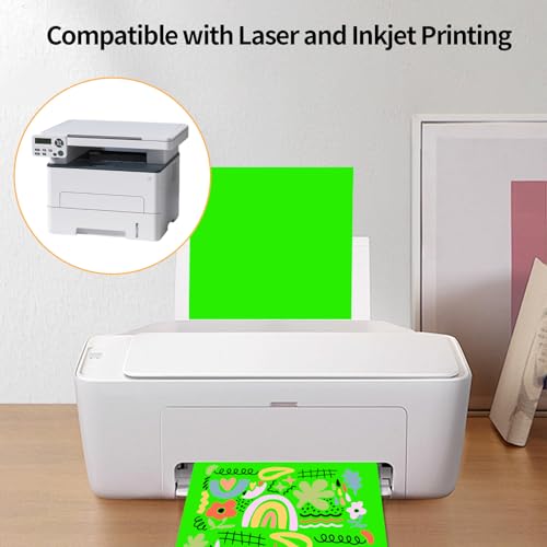 Neon Green Sticker Paper Labels for Laser & Inkjet Printer
