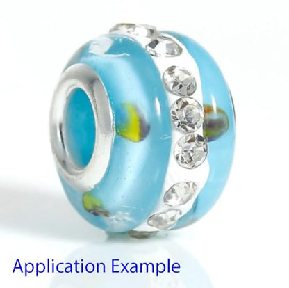 5pcs Adabele Real Sterling Silver 9mm Bead Core Grommet Eyelet (5 Count)