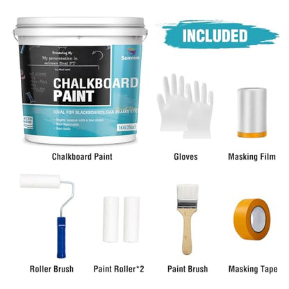 Chalkboard Paint Black Chalk Board Paint for Wood (35 Fl Oz)
