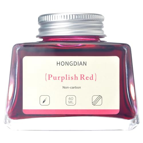 Hongdian Fountain Pen Bottled Ink Purplish Red Color