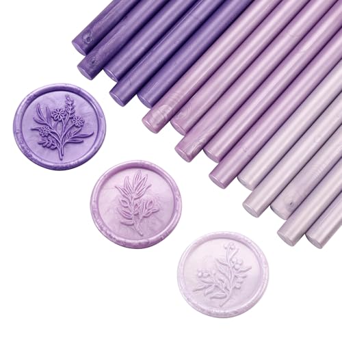 15Pcs Glue Gun Sealing Wax Sticks for Wax Seal Stamp (15 Count)