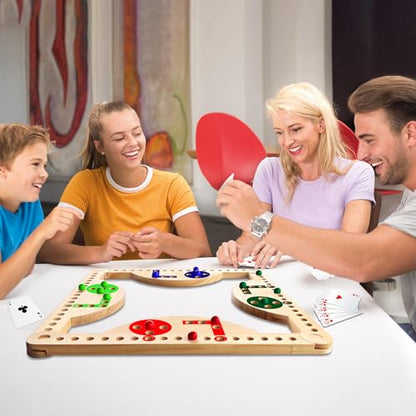 Solid Wood Marbles and Jokers Board Game