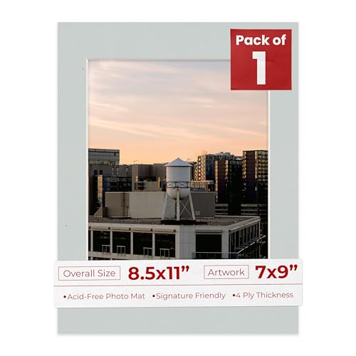8.5x11 Mat Bevel Cut for 7x9 Photos