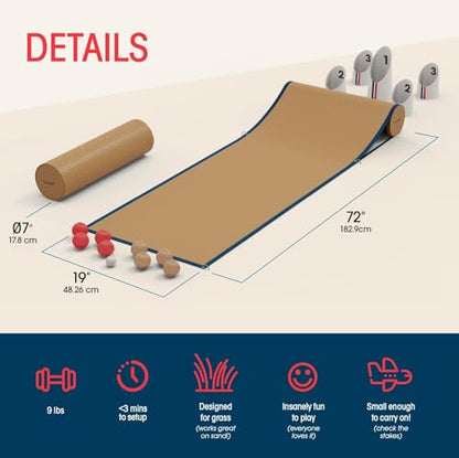 Yard Game Modern Bocce Ball Set with Ramp & Targets