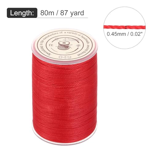 Waxed Cord 0.45mm Waxed Thread 87 Yard Wax String Leather Cord for Bracelet Making