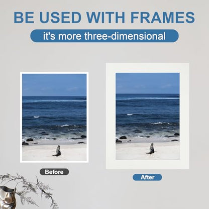10 Pack Acid Free Ivory 11x14 Picture Frame Mats for 9x12
