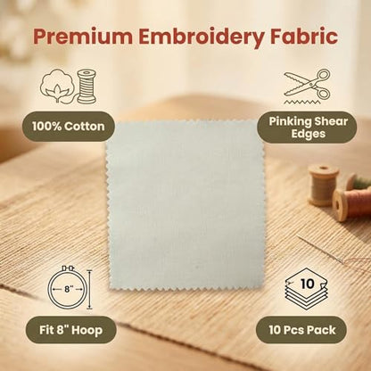 Embroidery Fabric Squares Cotton