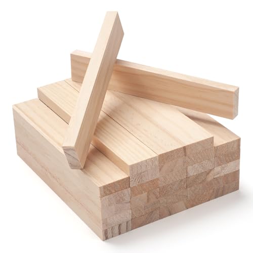 Wooden Dowels Wood Strips Slats for Crafts 3 (30 Count)