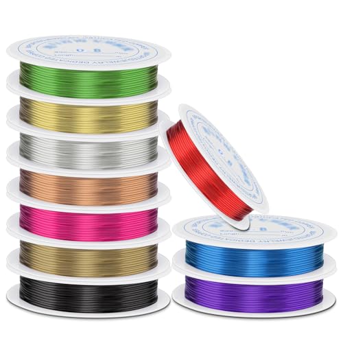 0.8 mm Dia. 10 Rolls Copper Jewelry Wire (65.6 Foot)