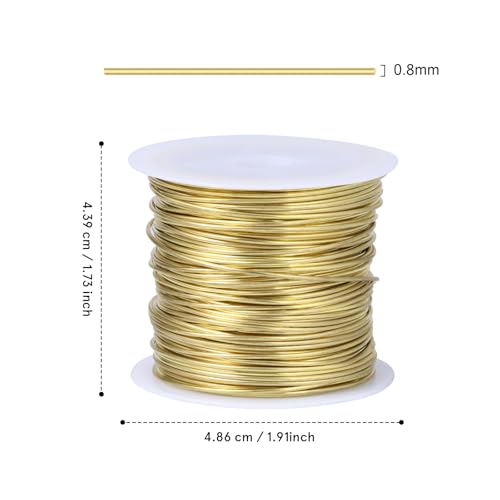 82FT 20 Gauge Jewelry Wire for Jewelry Making Gold Copper Beading Wire (82 Foot)