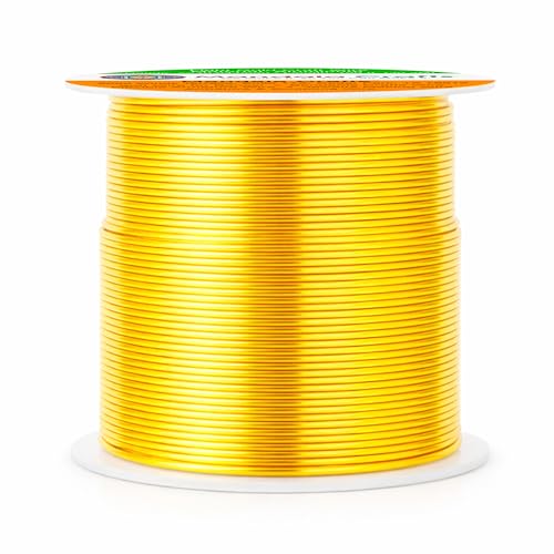 22 Gauge Light Gold Tone Anodized Aluminum Craft Wire 100 FT
