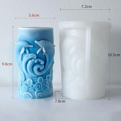 Ocean Animal Cylinder Candle & Resin Mold