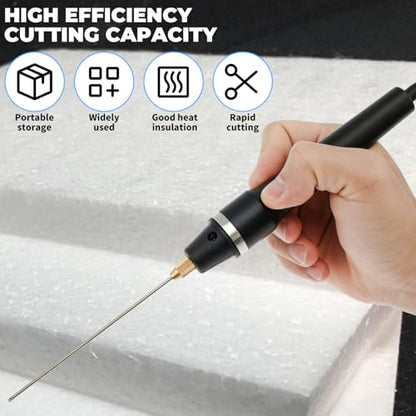 3-in-1Hot Wire Foam Cutter, Foam Cutter Tool Kit, Knife, with 3 Cutting Machine Pen and Carrying Case for Styrofoam Foam Cutting Arts Handcraft DIY (5 Count)