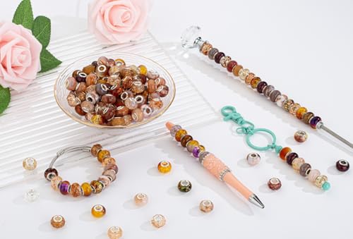 Brown Mix Large Hole Beads (100 Count)