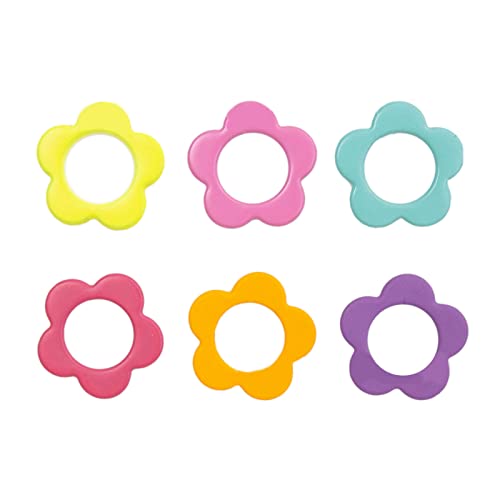 30PCS Mini Size Stitch Markers Flower Shape Metal Stitch Markers Ring Multicolor Crochet Marker Knitting Weaving Tools (30 Count)