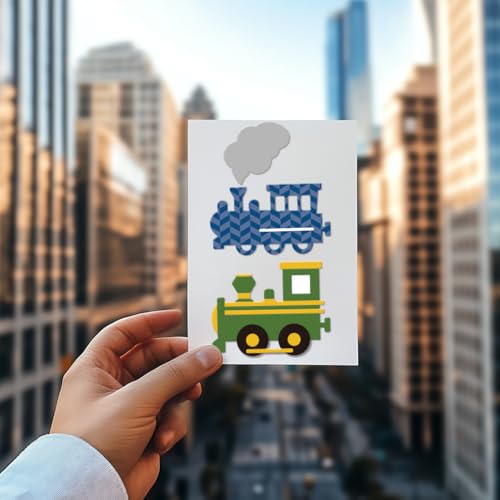 Train Pickup Cutting Dies for DIY Scrapbooking Railway Tracks Metal Die Cuts Pumpkin and Christmas Tree Cut Dies for Halloween Thanksgivng Day Christmas Card Making Embossing Craft Decor (17 Count)