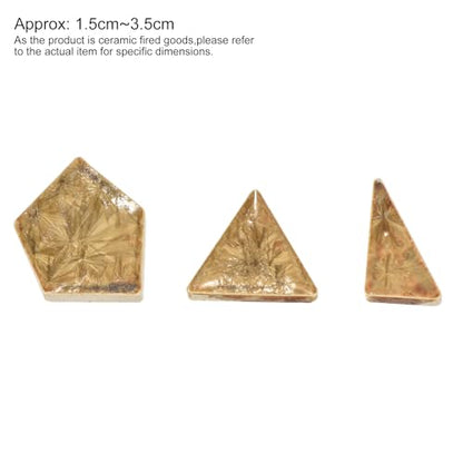 100g Ceramic Mosaic Tiles for Crafts Polygon Brown for Mosaic