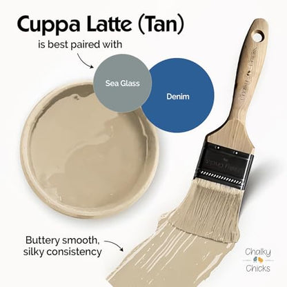Cuppa Latte 8 Fl Oz Chalk Paint for Furniture All in One