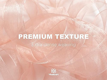 Pink Organza Ribbon 1" x 30 Yd Sheer Ribbon for Gift Wrapping (90 Foot)