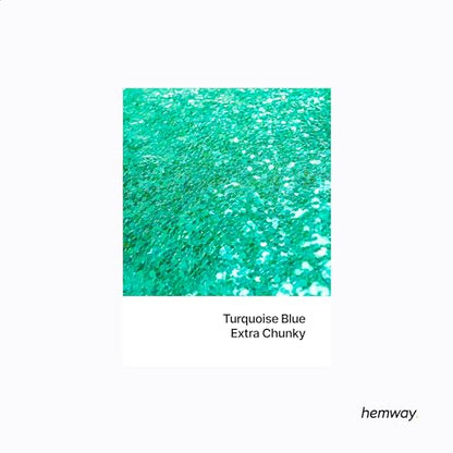 Resin Glitter Turquoise Blue 100g Extra Chunky (3.5274 Ounce)