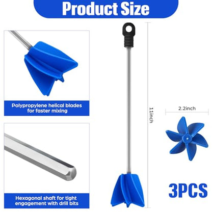 11" 3 Pcs Paint Stirrer for Drill (3 Count)
